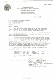 Cherokee-School-1955-letter-Bureau-of-Indian-Affairs-concerning-Warren-Cook-Mattaponi-2