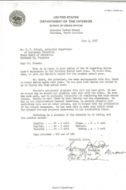 Cherokee-School-1955-letter-Bureau-of-Indian-Affairs-concerning-Warren-Cook-Mattaponi